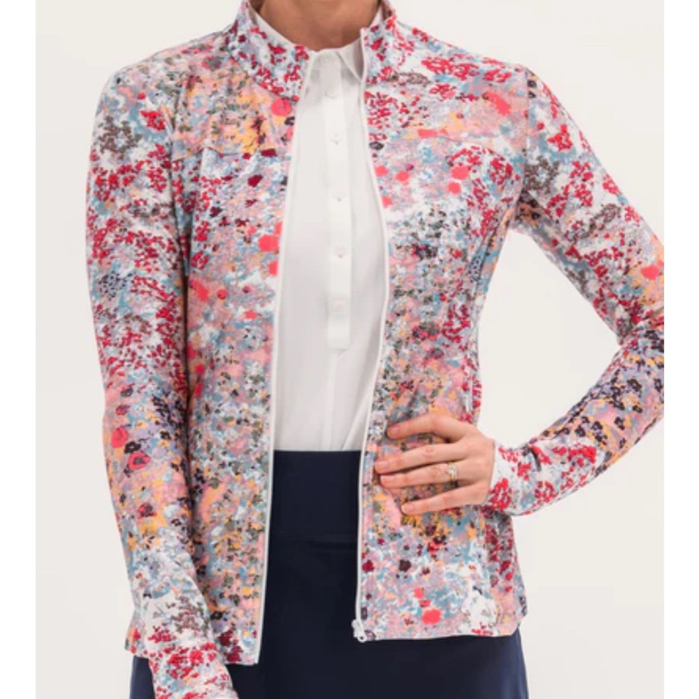 Foray women’s golf full zip Floral sz‎ small